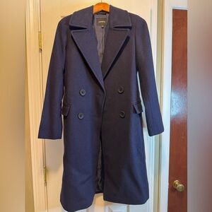 Express Double Breasted Wool-Blend Jacket in Size Extra Extra Small